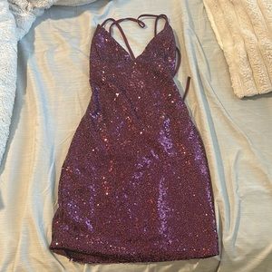 Purple Sheer Dress